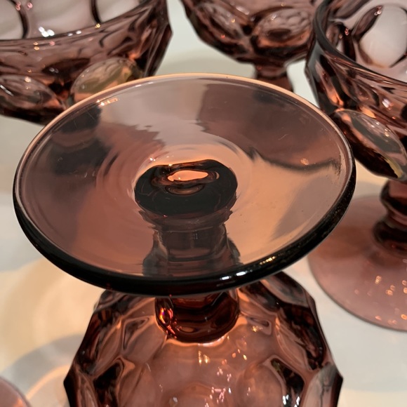 6 RARE MCM VINTAGE Amethyst purple Imperial Provincial champagne/sherbet glasses - Picture 8 of 10